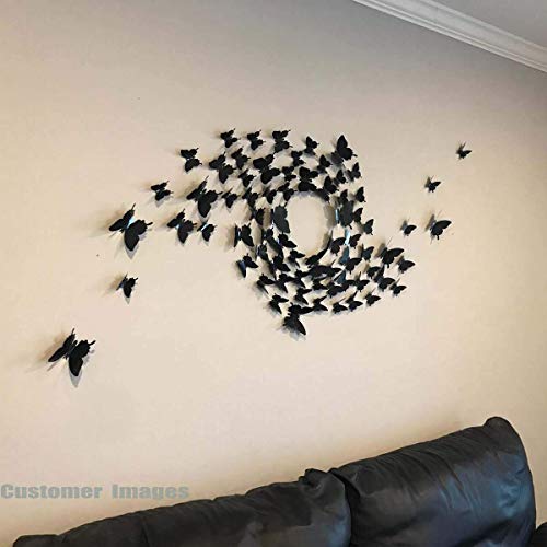 Neele 24pcs 3d mariposa extraíble Mural pegatinas pegatinas de pared para casa y habitación decoración