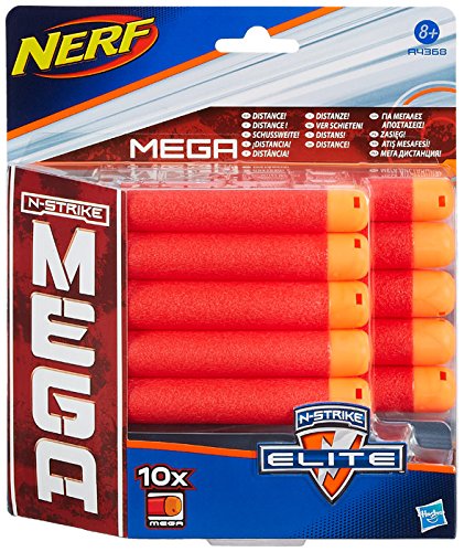 Nerf - N-Strike Mega - Set de 10 Dardos (Hasbro A4368)