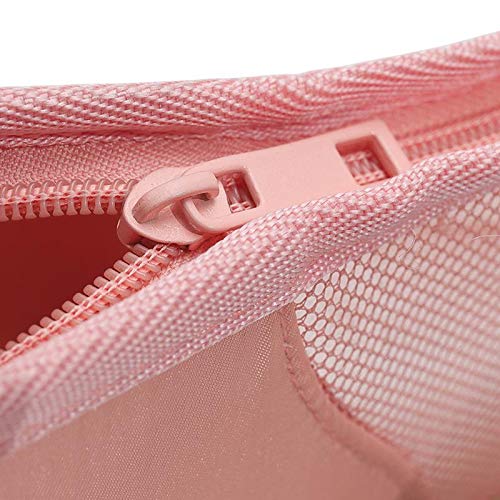 Nescop Creativo Vertical Maquillaje Cepillo Bolsa Lápiz Lápiz Lápiz Lápiz de Ceja Cubo de Almacenamiento Portátil Cosméticos Bolsa, Pink, 24.5*13.5*13cm, rosa.