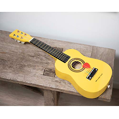 New Classic Toys-10343 Nueva Juguetes clásicos NCT 0343-instrumentos Musicales-Guitarra, Color Amarillo (343)