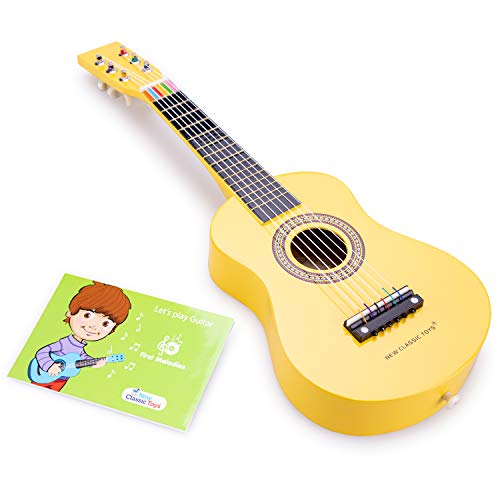 New Classic Toys-10343 Nueva Juguetes clásicos NCT 0343-instrumentos Musicales-Guitarra, Color Amarillo (343)