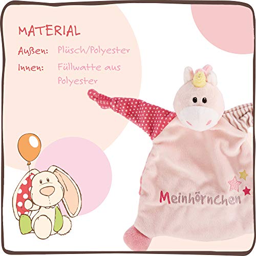 NICI 43658 Colcha Unicorn Stupsi Meinhörnchen, 25 x 25 cm, Rosa