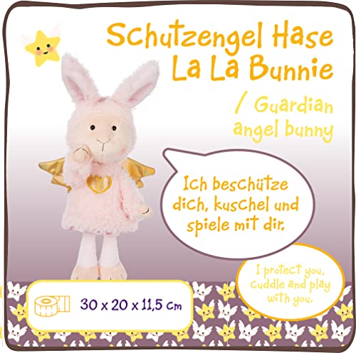 NICI- Conejita Ángel de la Guarda La La Bunnie en caja regalo 30cm, Color rosa (47556)