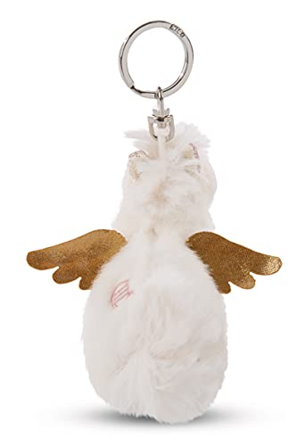 NICI- Llavero Unicornio Ángel Angelia 10cm, Color Blanco y Dorado, 10 cm (46370)