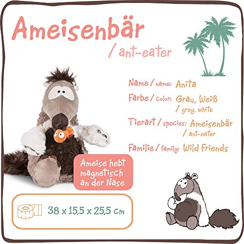 NICI- Peluche Oso Hormiguero Anita con Hormiga, 35cm (45241)