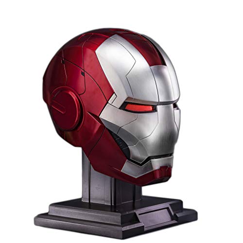 nihiug Superhéroe 1: Apertura eléctrica 1 Iron Man MK5 Armadura Casco y Cerrando portátil de colección Real sin Partido de Base de Disfraces de Halloween,Gold-OneSize