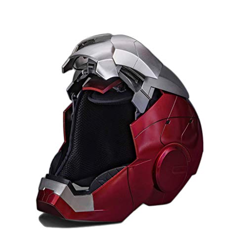 nihiug Superhéroe 1: Apertura eléctrica 1 Iron Man MK5 Armadura Casco y Cerrando portátil de colección Real sin Partido de Base de Disfraces de Halloween,Gold-OneSize