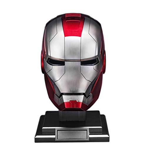 nihiug Superhéroe 1: Apertura eléctrica 1 Iron Man MK5 Armadura Casco y Cerrando portátil de colección Real sin Partido de Base de Disfraces de Halloween,Gold-OneSize