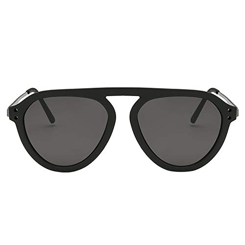 Nikgic Gafas de Sol polarizadas Gafas de Sol Grandes para Hombre y Mujer Ceniza Negra