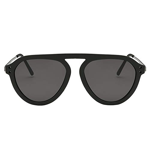 Nikgic Gafas de Sol polarizadas Gafas de Sol Grandes para Hombre y Mujer Ceniza Negra