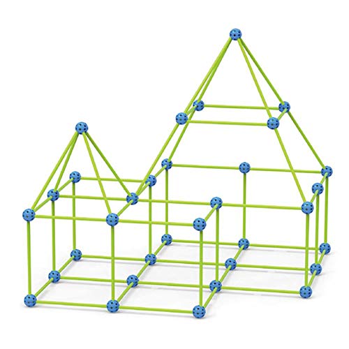 Nikula Luminoso Y Duradero Kit Construcción Fuertes para Niños Tienda Abalorios Bricolaje Constructor Fortalezas Definitivo con 64 Palos Y 36 Bolas para Túnel Construcción Castillos Original