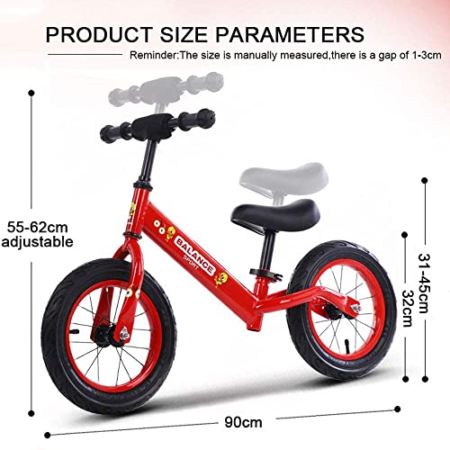 Niños Bicycle12 Pulgadas Bici Sin Pedal Scooter 2-3-6 AÑOS HANDERBAR (Color : E)