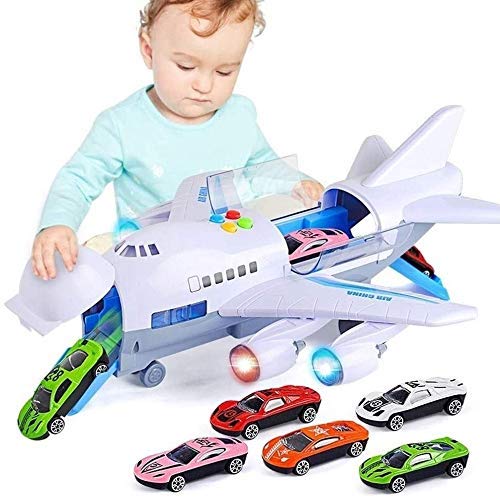 Niños de 2 a 8 años de edad, pista grande, aleación de inercia, avión de juguete eléctrico fundido a presión, vehículos de tracción trasera, avión Airbus con luces y sonidos, regalo para niños, avión,