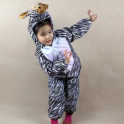 Niños Disfraces de Animales Niños Niñas Unisex Disfraces Cosplay Niños Onesie (Cebra, M (para niños de 90 a 105 cm de Altura))