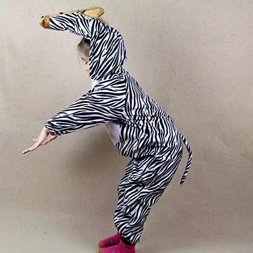 Niños Disfraces de Animales Niños Niñas Unisex Disfraces Cosplay Niños Onesie (Cebra, M (para niños de 90 a 105 cm de Altura))