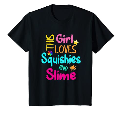 Niños Girl Loves Squishies & Slime Lindo Color Squishy Splash Fun Camiseta