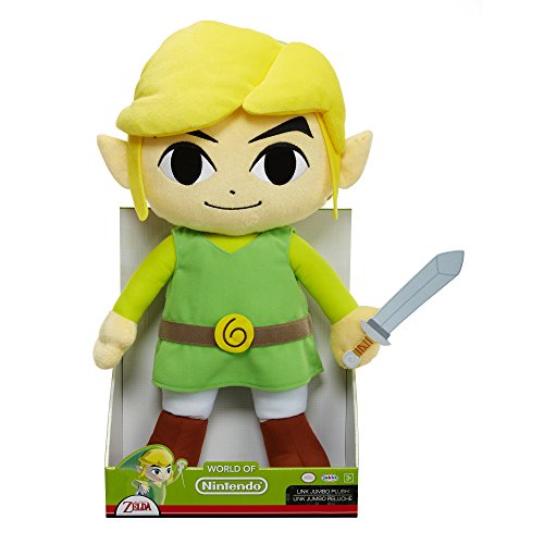 Nintendo Zelda Plush - Figura de Toon Link (50 cm), Color Verde y Amarillo