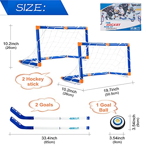 NIWWIN Hover Conjunto de Juguetes de balón de fútbol, simimulando Juguetes de fútbol 7 Piezas, Juego de fútbol eléctrico Interior.Football Regalos para niños y niñas 3 4 5 6 7 8-12 años de Edad