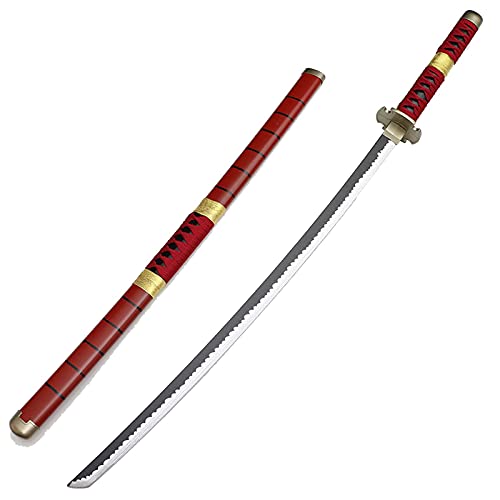 NMDNNJ Adecuado para One Piece, Roronoa Zoro, Katana Japonesa, FanáTicos del Anime, Hecho A Mano, Cosplay De Anime, Espadas, Exquisita Madera, Coleccionables