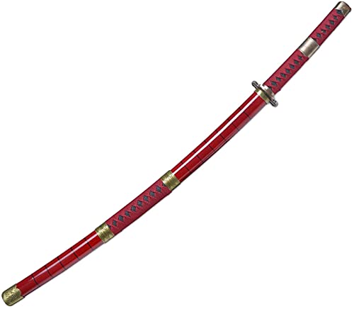 NMDNNJ Adecuado para One Piece, Roronoa Zoro, Katana Japonesa, FanáTicos del Anime, Hecho A Mano, Cosplay De Anime, Espadas, Exquisita Madera, Coleccionables