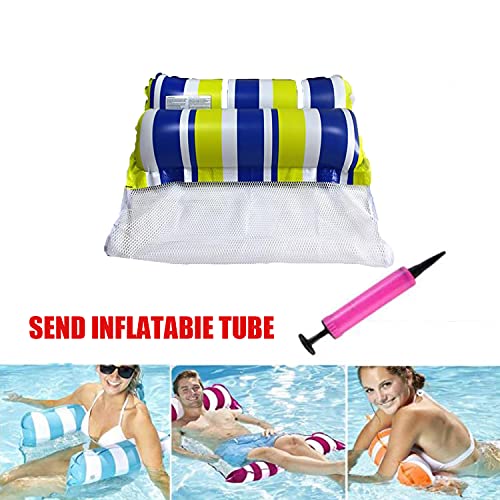 NN/A Hamaca Flotante Sonwaha 2PCS Hamaca de Agua Cama Flotante de Agua Plegado Piscina para Tomar El Sol Piscina de Playa Colchoneta Inflable para Piscina(A)