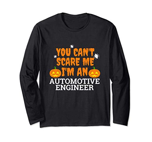 No puedo asustarme Soy ingeniero automotriz Halloween Manga Larga