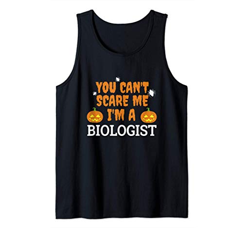 No puedo asustarme Soy un biólogo Halloween Camiseta sin Mangas