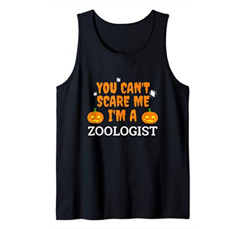 No puedo asustarme Soy un zoólogo Halloween Camiseta sin Mangas