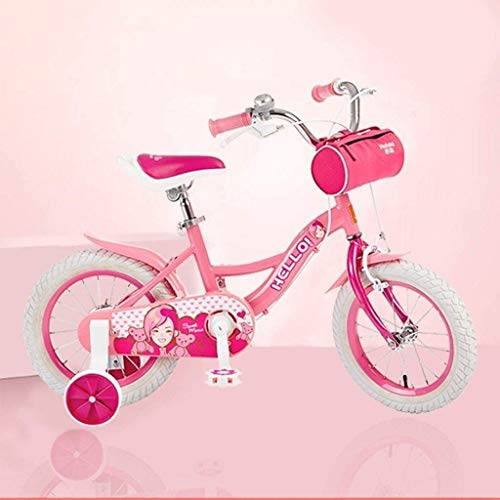 Nologo Bicicleta JYetzxc Bicicletas Rosada de Las señoras de Bicicletas de 12 Pulgadas 14 Pulgadas 16 Pulgadas Princesa Pedal de la Bicicleta Cubierta Preescolar Bicicletas Adecuado