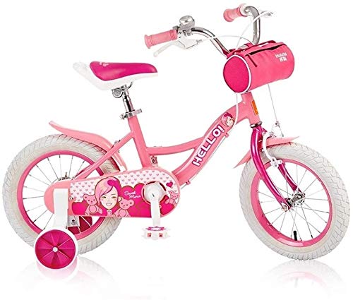 Nologo Bicicleta JYetzxc Bicicletas Rosada de Las señoras de Bicicletas de 12 Pulgadas 14 Pulgadas 16 Pulgadas Princesa Pedal de la Bicicleta Cubierta Preescolar Bicicletas Adecuado