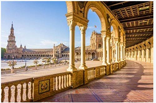 Nonebranded Puzzle Jigsaw Rompecabezas 500 Piezas Spain Square Plaza De Espana Seville Hobby Home Decoration DIY