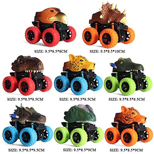 NRRN Dinosaurio Pull Back Coches, juguetes de coche juguetes de dinosaurio para niños, niños, monstruos, vehículos de Dino pull-back para niños de 3,4,5,6 años