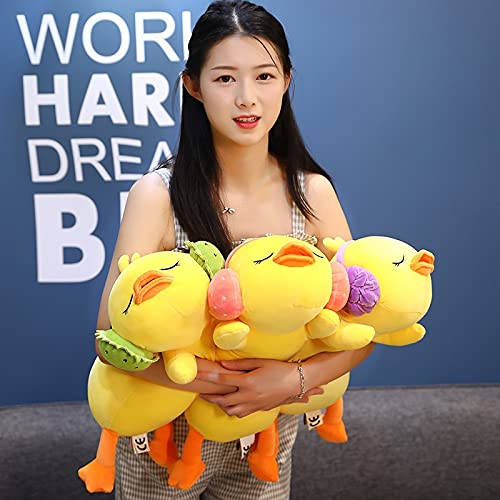 Nuevo 35-70 CM Auriculares de Dibujos Animados Big Yellow Duck Stuffed Animals Peluche, Cute Big Yellow Duck Almohada Juguetes para cumpleaños bebé gift-50cm, UVA