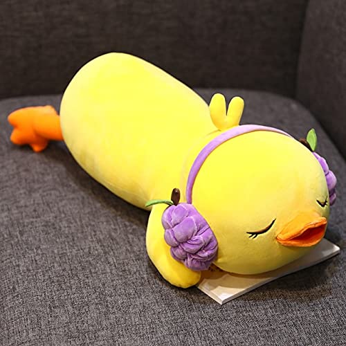 Nuevo 35-70 CM Auriculares de Dibujos Animados Big Yellow Duck Stuffed Animals Peluche, Cute Big Yellow Duck Almohada Juguetes para cumpleaños bebé gift-50cm, UVA