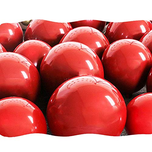 Nuluxi Globo Redondo Rojo de Látex Natural Globos de Helio de Látex Rojo Set Globos Gigantes Grandes de Latex Redondos Adecuado para Boda Halloween Navideñas y Cumpleaños-Granada Roja(100 Piezas)