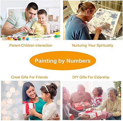 N/W Pintar Numeros Acrilico Pintura Kit - Leopardo De La Bella Y La Bestia Semidesnudo - DIY Pinturas con Numeros para Adultos For Mayores Avanzada Niños Joven