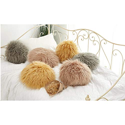 NYKK Muñeco de Peluche Almohada Bola de Juguete de Felpa Color sólido Almohada Cama salón súper Blando Redondo Color de la Almohadilla del Amortiguador del sofá Grande muñeco ( Color : A6 )