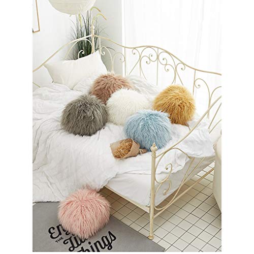 NYKK Muñeco de Peluche Almohada Bola de Juguete de Felpa Color sólido Almohada Cama salón súper Blando Redondo Color de la Almohadilla del Amortiguador del sofá Grande muñeco ( Color : A6 )