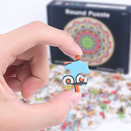 O-Kinee Redondo Puzzle, 1000 Piezas Rompecabezas Redondo, Puzzle Adultos, Puzzle Creativo, Rompecabezas para Niños, Rompecabezas Circular Juguete Intelectual Desafío Intelectual Juegos (Flor)