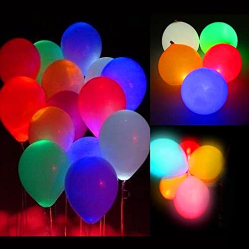 Oaicia - Lote de 40 globos luminosos LED con 3 modos de iluminación, decoración luminosa para cumpleaños, bodas, fiestas y veladas de Halloween (coloridos, 40 unidades)