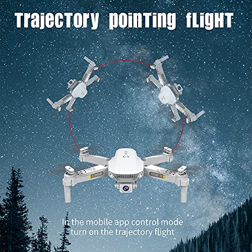 OBEST Drone con Cámara 4K Principiantes, Dual Cámara Posicionamiento de Flujo óptico, Altitude Hold, Vuelo Trayectoria, Modo sin Cabeza, despegue Aterrizaje con un Toque, Foto de Gestos, 2 Batería