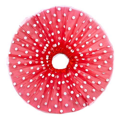 Oblique Unique® Tutú para mujer, falda roja con lunares blancos, accesorio para carnaval, fiesta temática