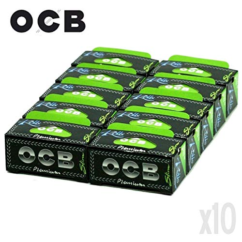 OCB Rollos de papel de cigarrillos premium [paquete de 10]