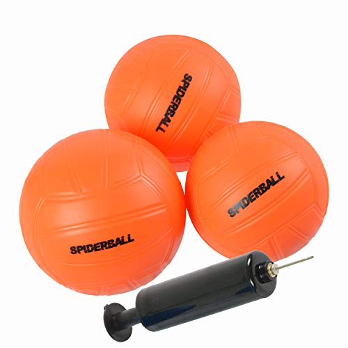 Ocean 5 Set de Juego Spiderball de la Marca, Juego de Pelota con Red, 3 Pelotas y Bolsa de Transporte - para Jugar en el Parque, jardín, Playa o en la casa - para niños y Adultos.