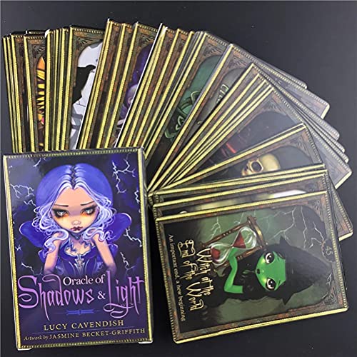 Oracle de Sombras y Tarjetas Ligeras,Oracle of Shadows and Light Cards,Style D,Tarot Deck