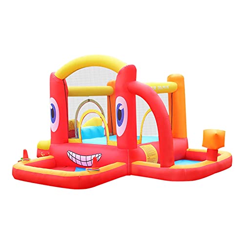 Outdoor Cover Casa de Rebote Inflable, Castillo de Rebote con Piscina de Bolas y Bolsa de Arena, casa de Rebote con soplador, Adecuada para niños al Aire Libre (13 '× 9' × 6 ')