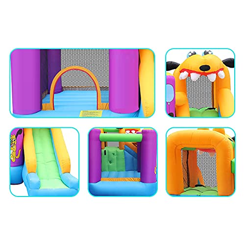 Outdoor Cover Casa de Rebote Inflable, Castillo para niños con toboganes, instalaciones de Entretenimiento con sopladores, Sala de Juegos Apta para Exteriores (8.8 '× 9.1' × 6.8 ')