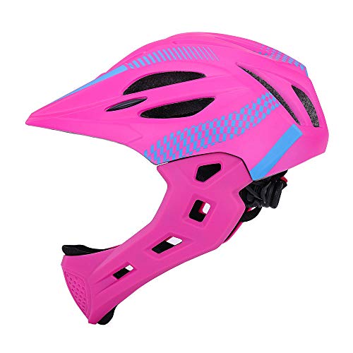 OUYA Casco De Motocross Juvenil para Niños, Casco Integral Desmontable para Casco De Ciclismo Ajustable para Niños, Bicicleta, Patineta, Scooter, Patinaje sobre Ruedas,F