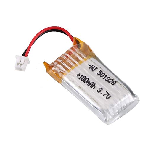 OUYBO Batería de litio 3.7V 100mAh batería recargable de la batería de Lipo RC Li-on de la batería for Mini Mosquito 1/28 RC Car Set de vagones Accesorios de batería de piezas RC (Color : 1B)