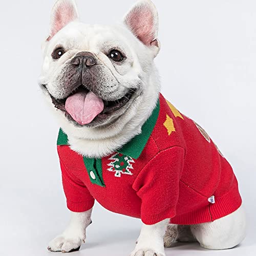 OVBBESS Trajes de suéter para Perros Ropa de Abrigo para Cachorros de Mascotas Prendas de Punto de Cuello Alto Animales pequeños Mono Ropa Otoño Invierno Engrosamiento Sudadera cálida